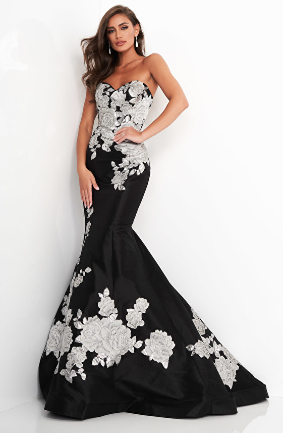 Model in couture Dress