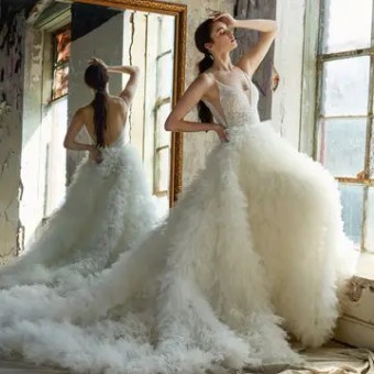 Lazaro AMELIE OVERSKIRT #0 Ivory thumbnail