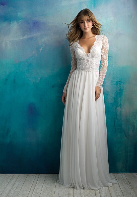 pearl a line dress Abella by Allure Bridals 