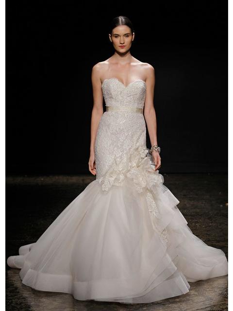 Lazaro mermaid top wedding dress