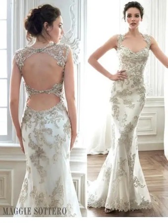 Maggie Sottero Jade #1 Ivory/Pewter thumbnail