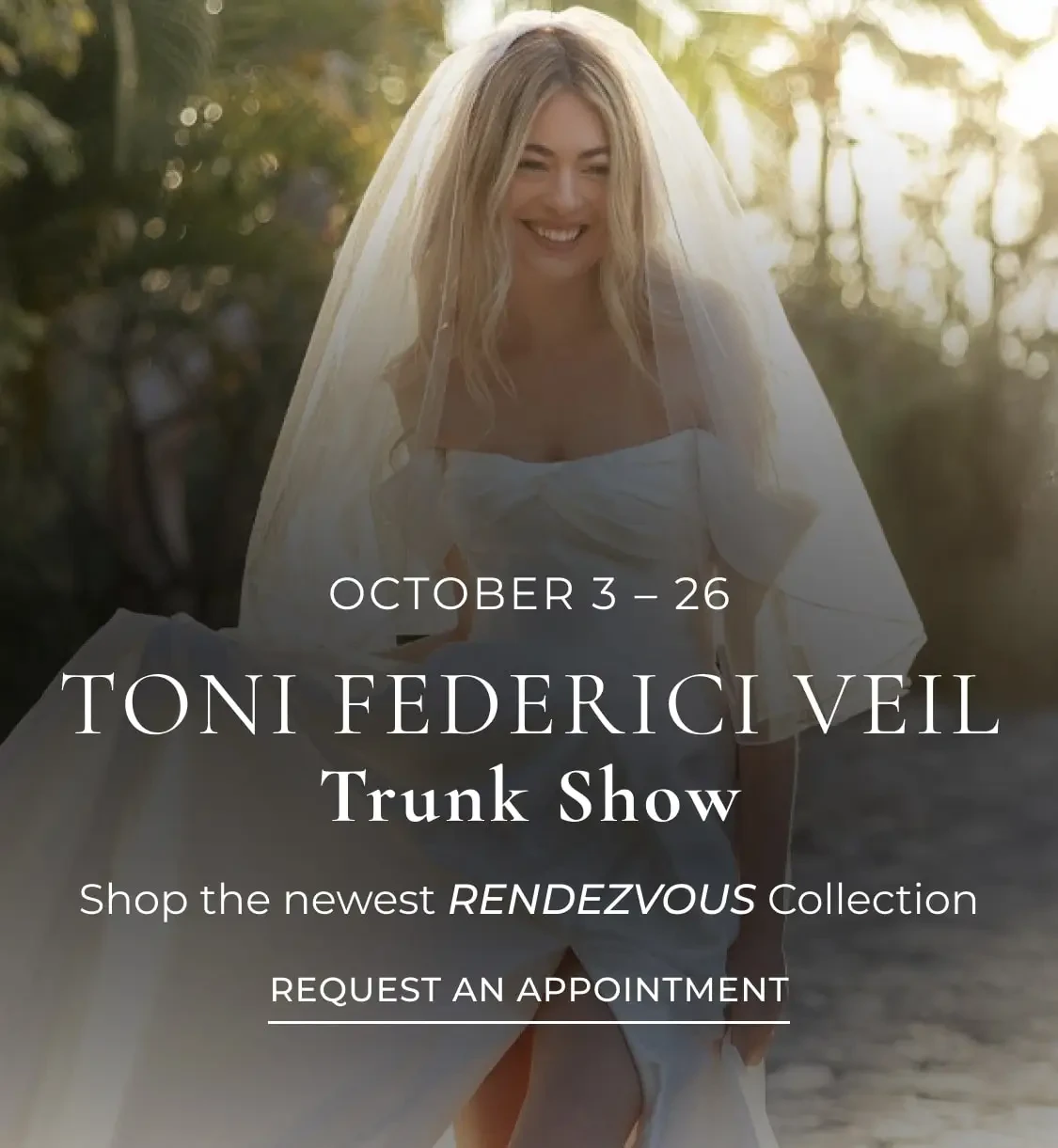 Toni Federici Trunk show banner Mobile