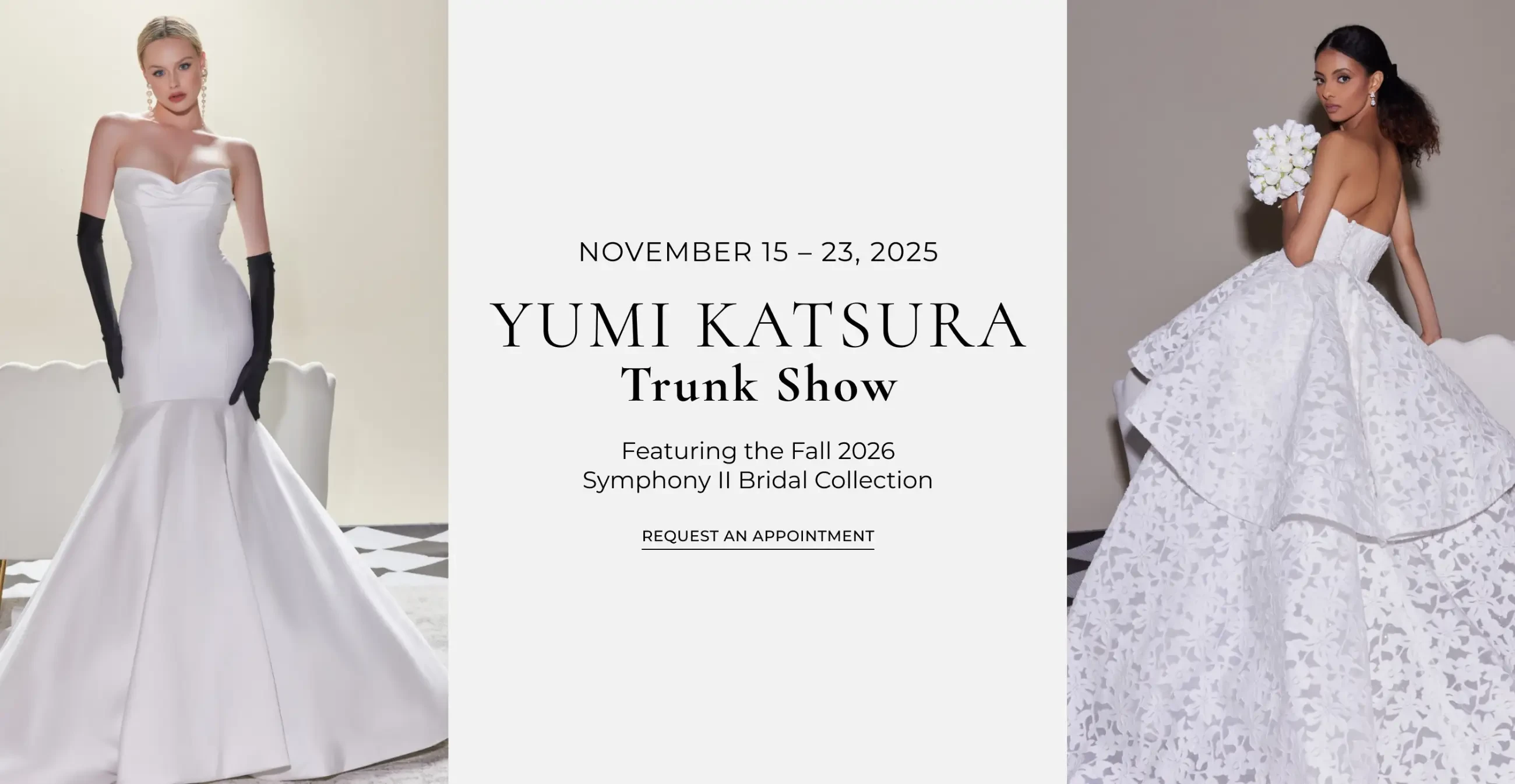 Yumi Katsura Trunk Show Banner for Desktop