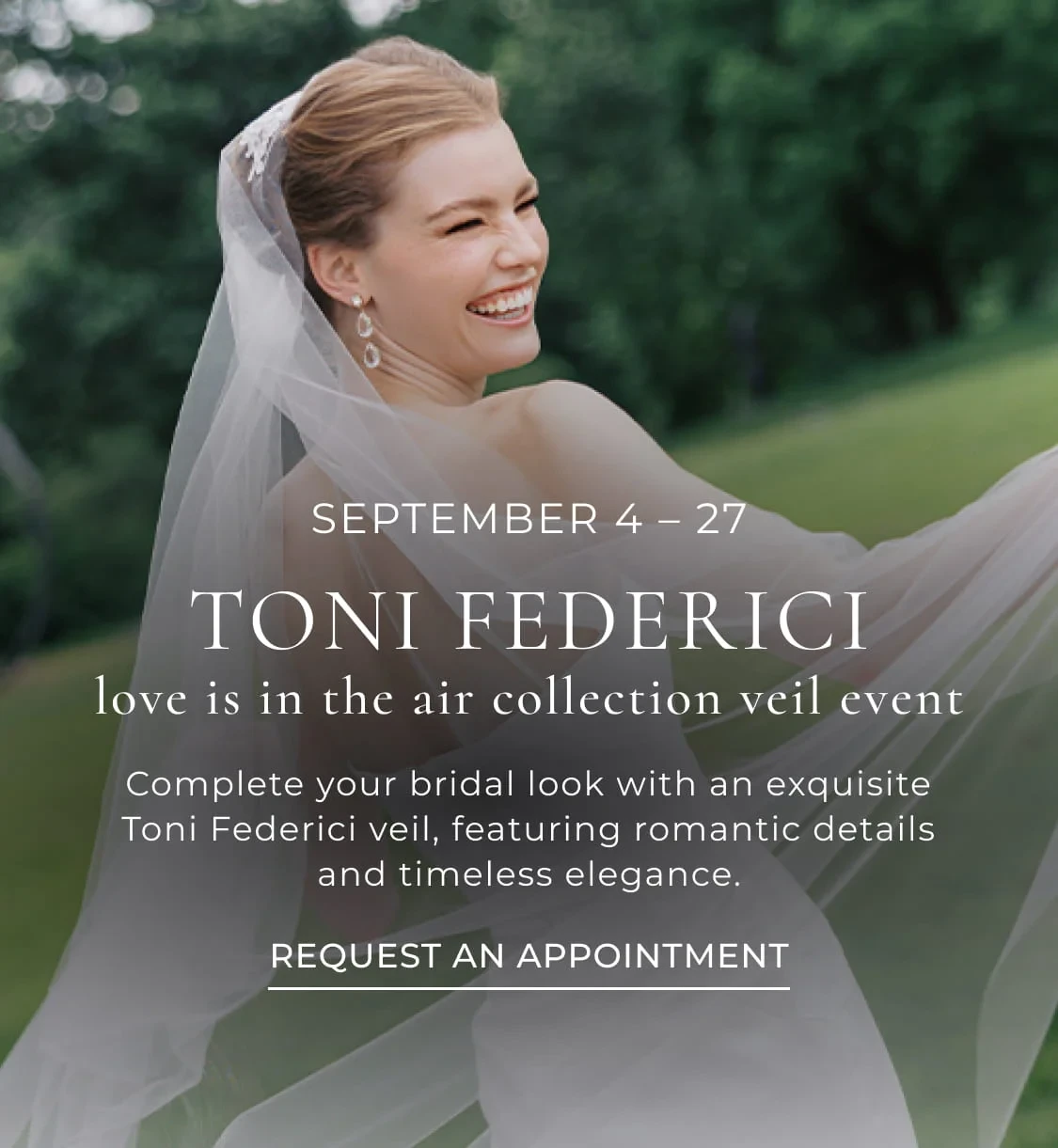 Toni Federici Veils Event Banner