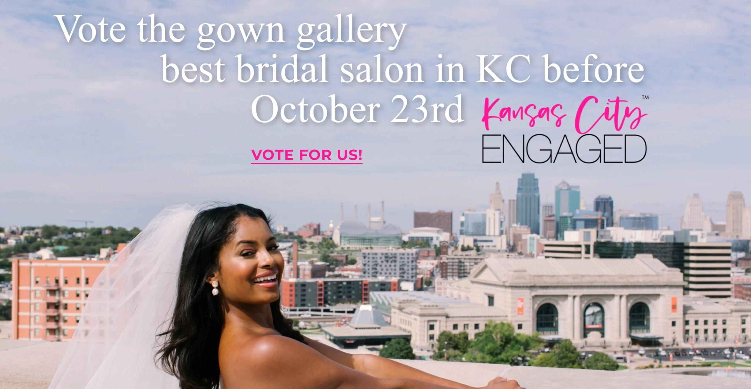 Kansas City Engaged | Best Wedding Gown Shop vote desktop banner