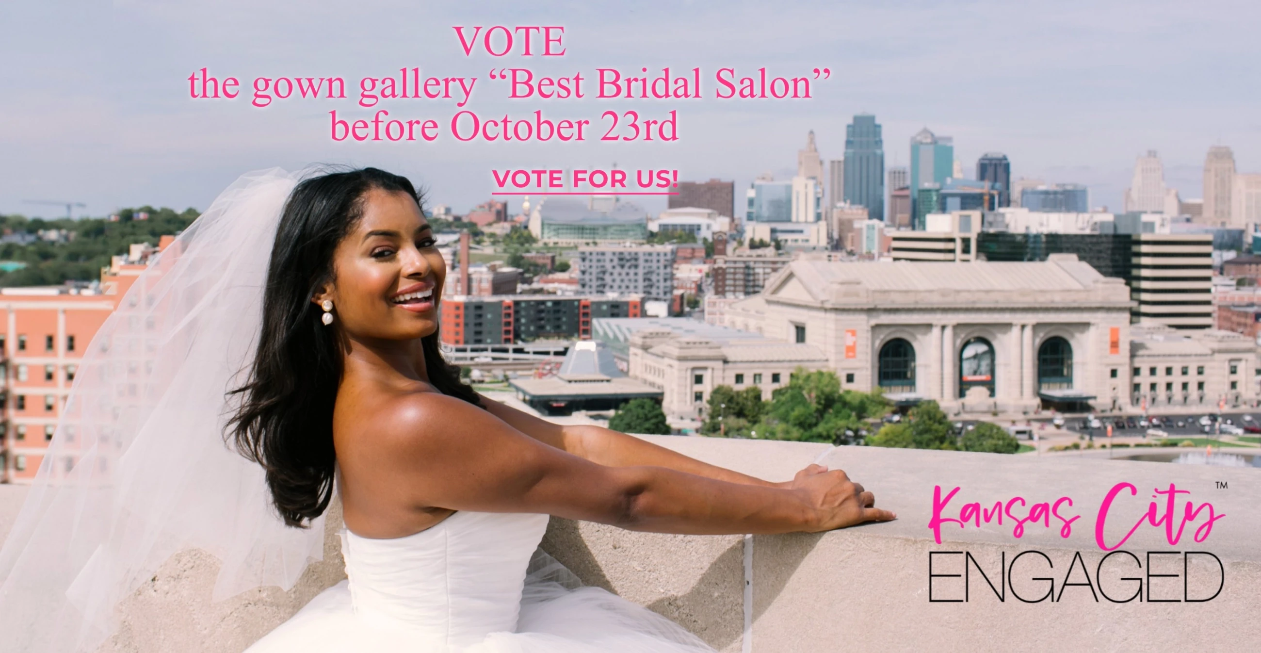 Kansas City Engaged | Best Wedding Gown Shop vote desktop banner